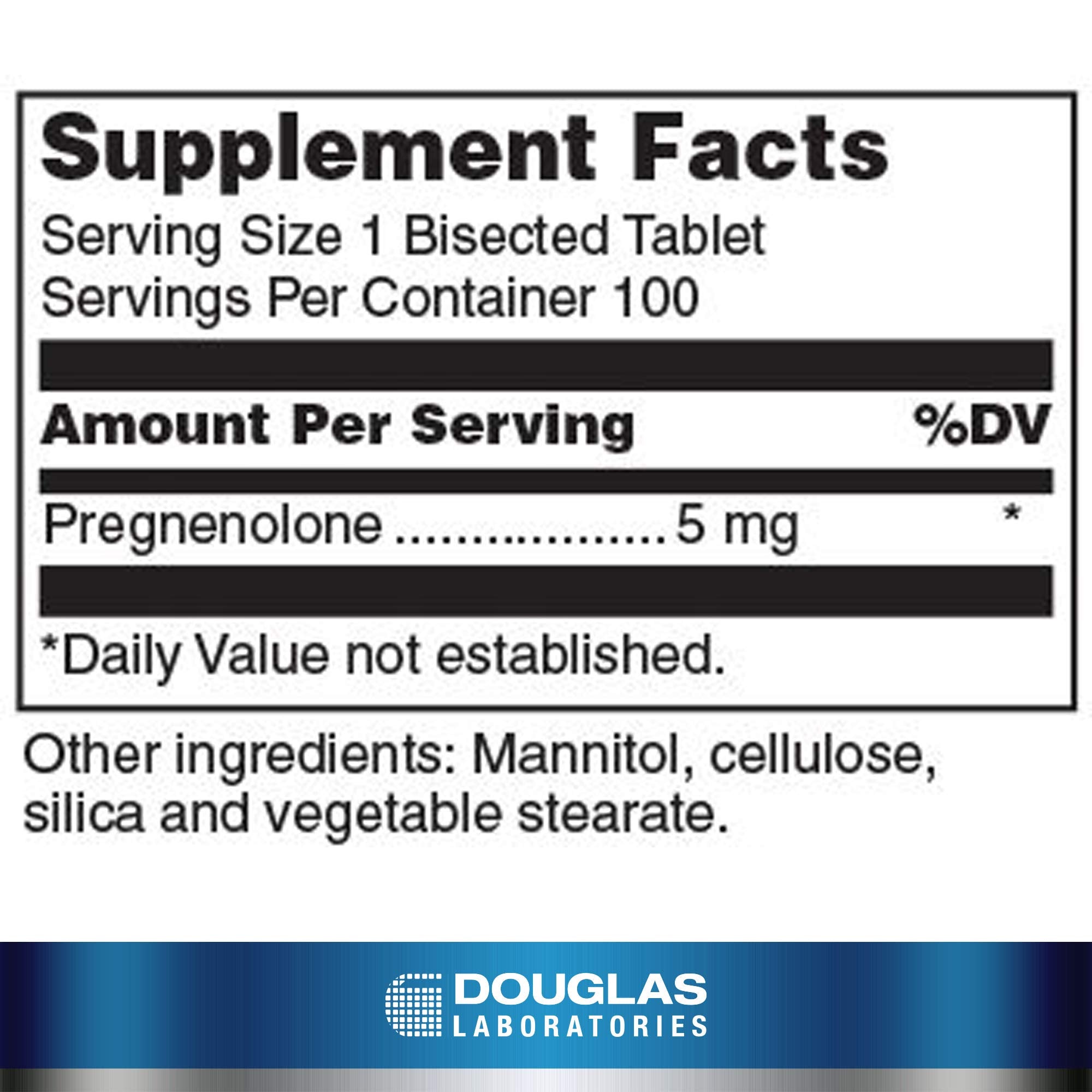 Pregnenolone scored tablet detail supports flexible dosing.