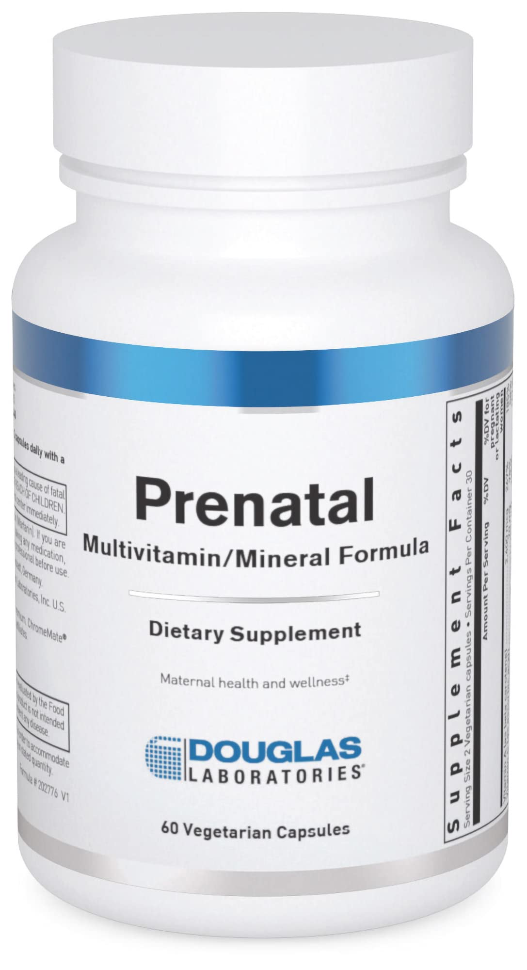 Douglas Laboratories Prenatal bottle front showing daily multivitamin and mineral support.