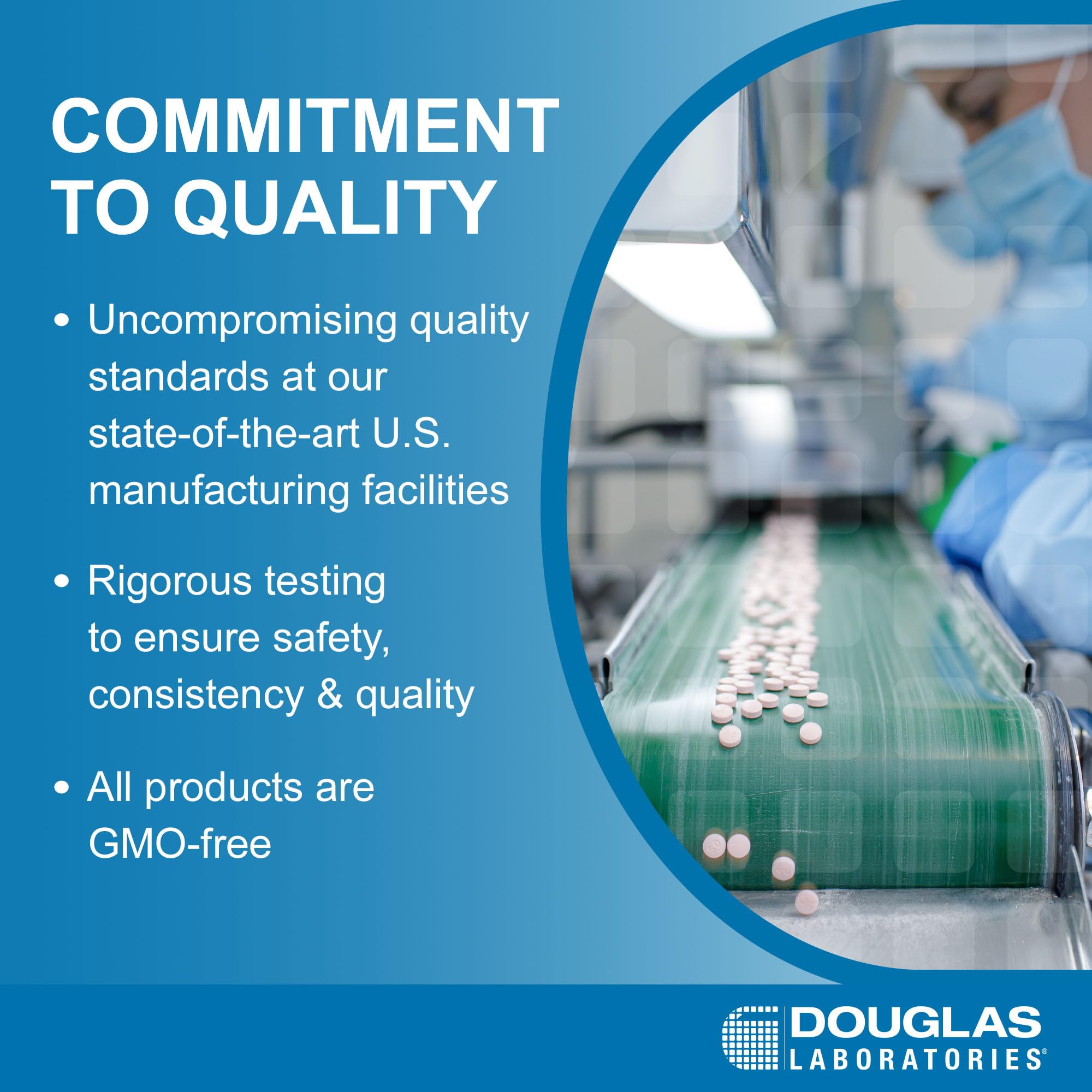 Douglas Laboratories Selenium Plus GMP facility context communicates quality manufacturing