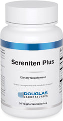 Douglas Laboratories Sereniten Plus bottle front view promoting stress support and sleep balance