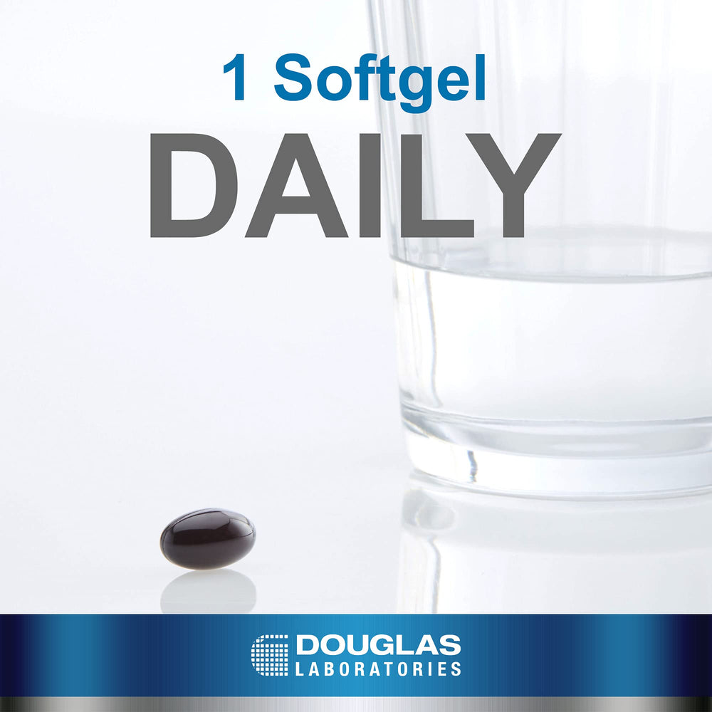 Label close-up of Ubiquinol-QH showing reduced CoQ10 form for absorption.