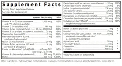 Douglas Laboratories Ultra Preventive 1 Daily bottle back outlines immune support details