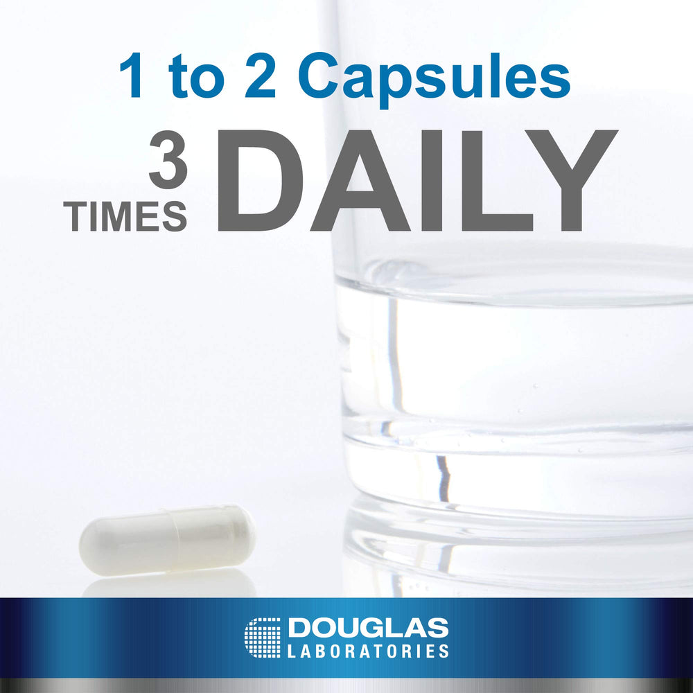 Douglas Laboratories L-Arginine 700 mg label design signifies quality and GMP.