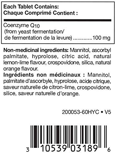 Close-up of Citrus-Q10 tablets highlights chewable form and easy daily intake.