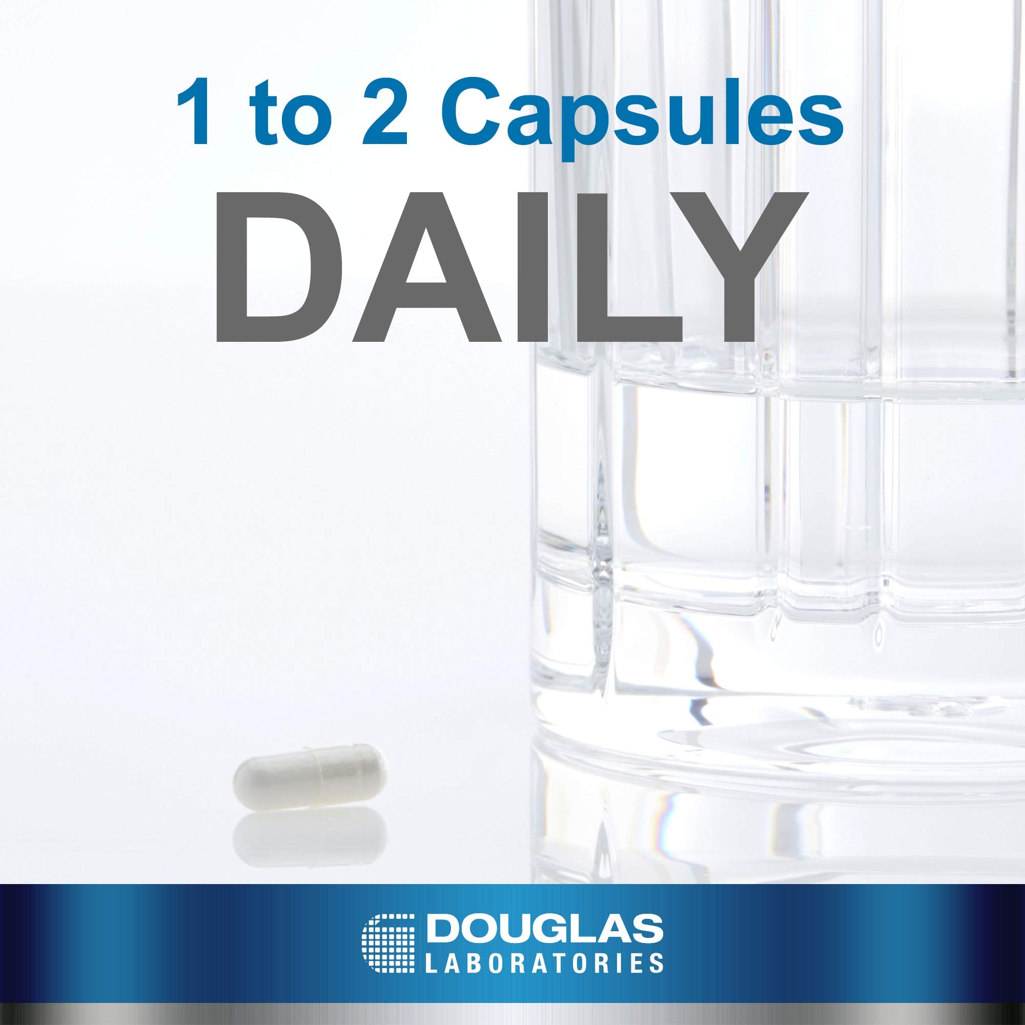 Douglas Laboratories DHEA 10 mg capsule label detail highlighting clean, non-GMO formulation.