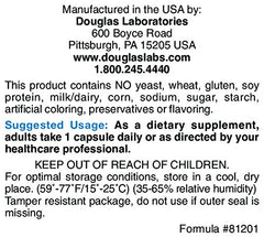 Douglas Laboratories Magnesium Oxide label closeup highlighting key minerals