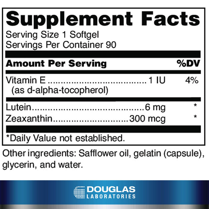 Douglas Laboratories Lutein zeaxanthin capsules provide vision support for healthy eye function
