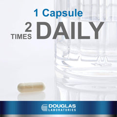Douglas Laboratories Milk Thistle Max-V capsules poured for easy daily supplementation.