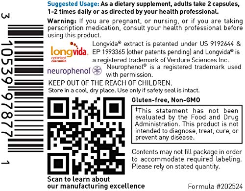 Douglas Laboratories Optimized Curcumin with Neurophenol capsules for daily supplementation