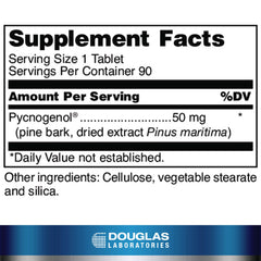 Douglas Laboratories Pycnogenol tablets close-up for daily cardiovascular-friendly use.