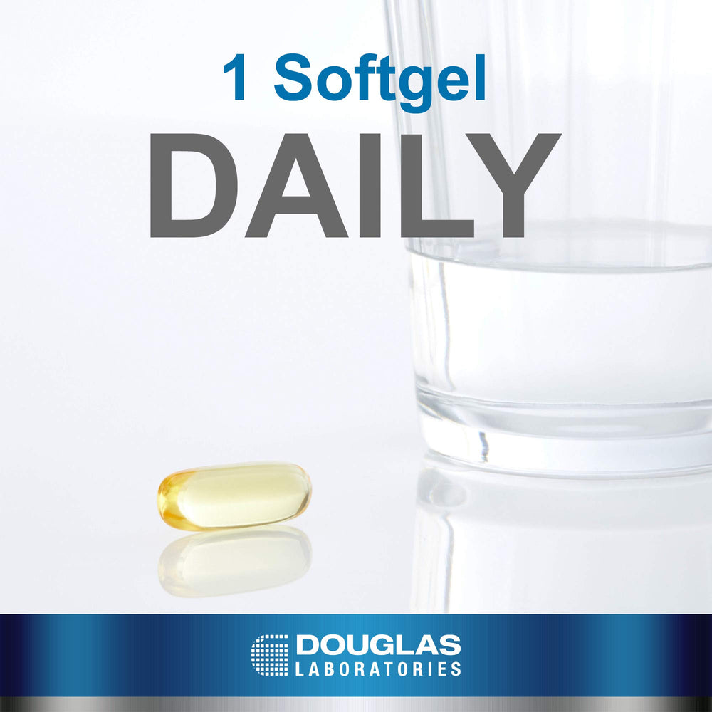 Douglas Laboratories Quell Fish Oil EPA/DHA ratio chart emphasizes 3:2 balance.