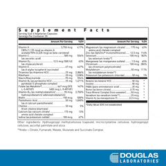 Douglas Laboratories Ultra Preventive III bottle label highlighting quality and nutrient balance