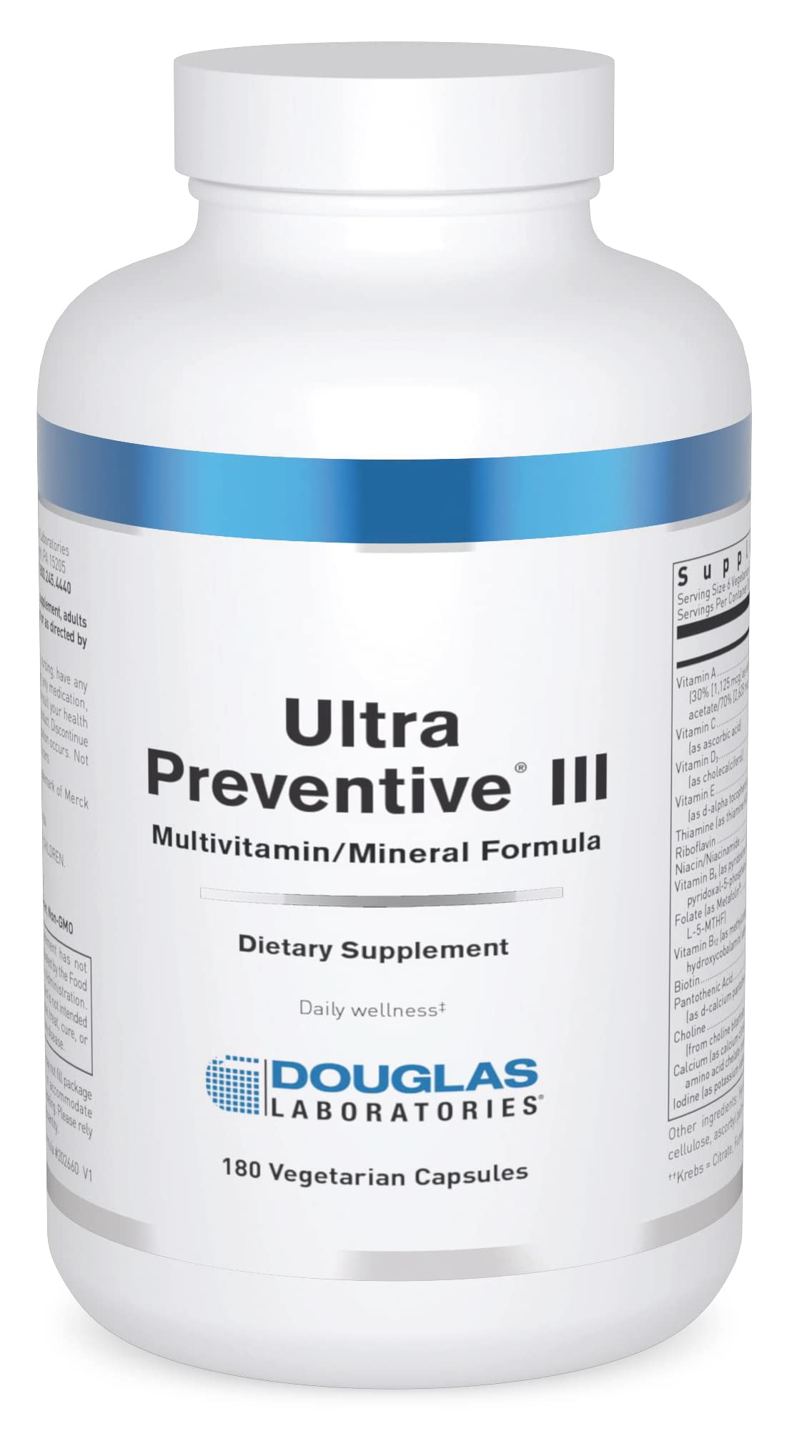 Ultra Preventive III capsules front view by Douglas Laboratories for daily nutritional balance