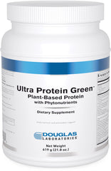 Douglas Laboratories Ultra Protein Green vanilla bottle front, plant-based nutrition option.