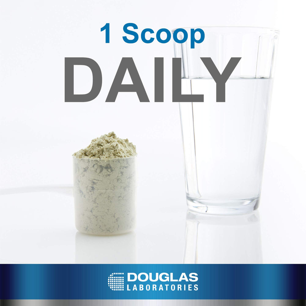 Douglas Laboratories Ultra Protein Green vanilla scoop for easy protein boost.