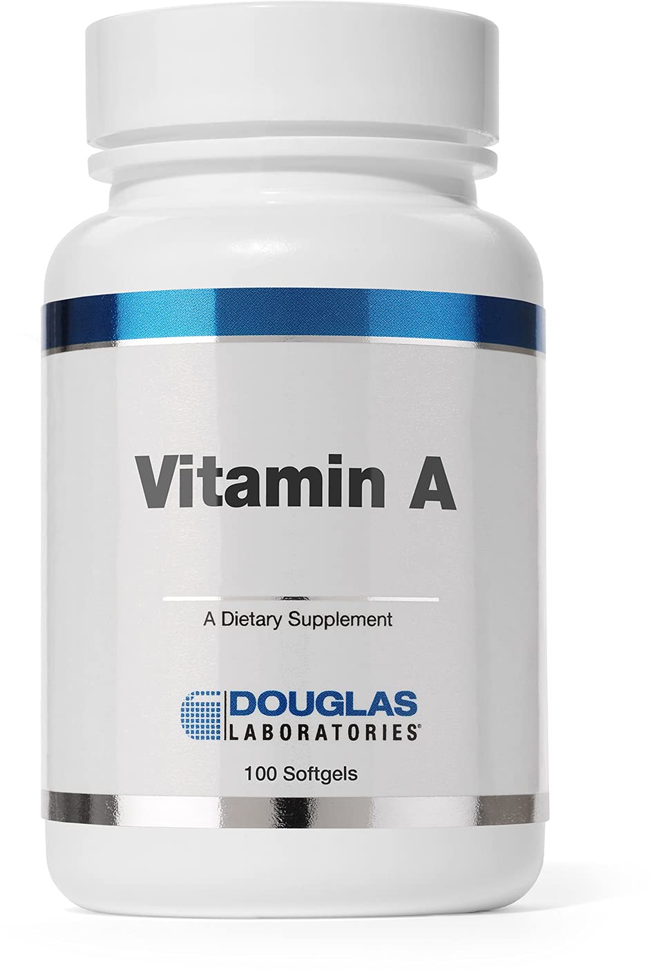 Douglas Laboratories Vitamin A softgels bottle for daily eye support and immune health.