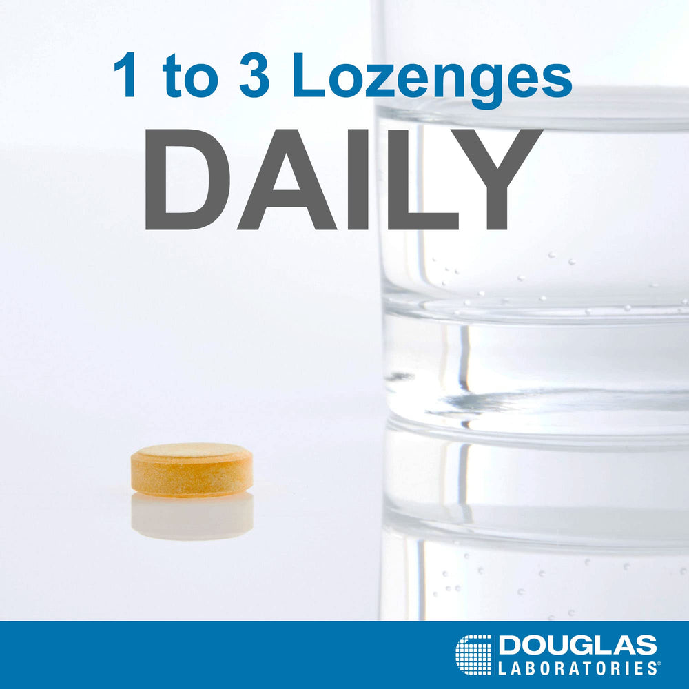 Douglas Laboratories Zinc Lozenges bottle top view showing the 100-count container.