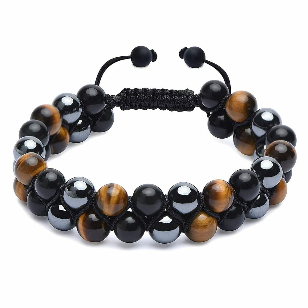 DOUVEI double-layer beaded bracelet design viewed from the side