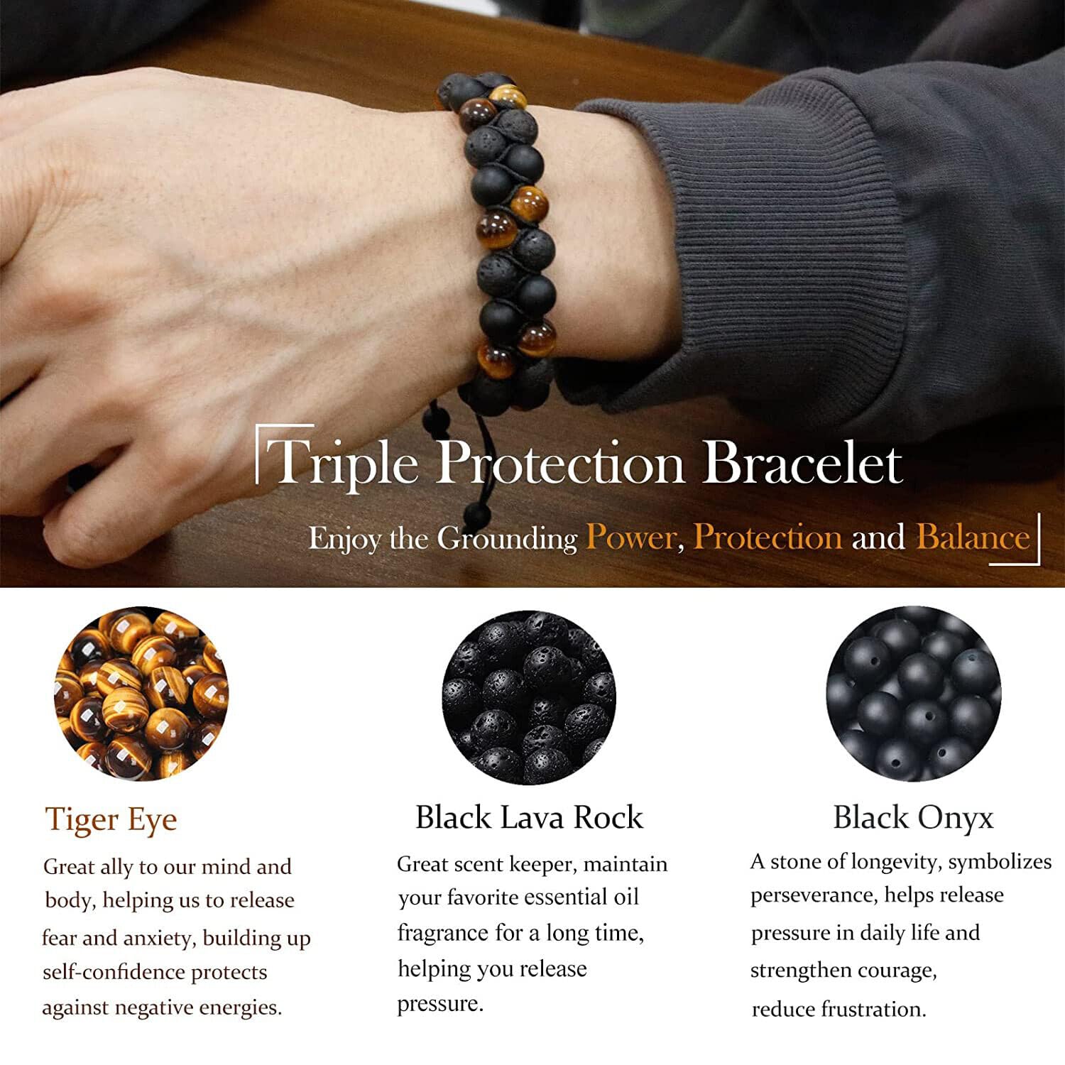 DOUVEI unisex bracelet worn by both men and women