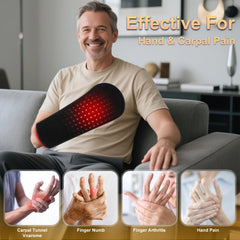 Dowceivm remote control panel for hands therapy showing adjustable settings at a glance