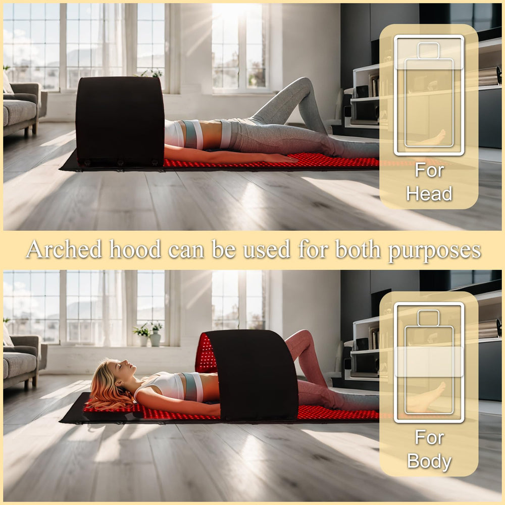 Dowceivm red light chamber side panel enables accessible head and face treatment