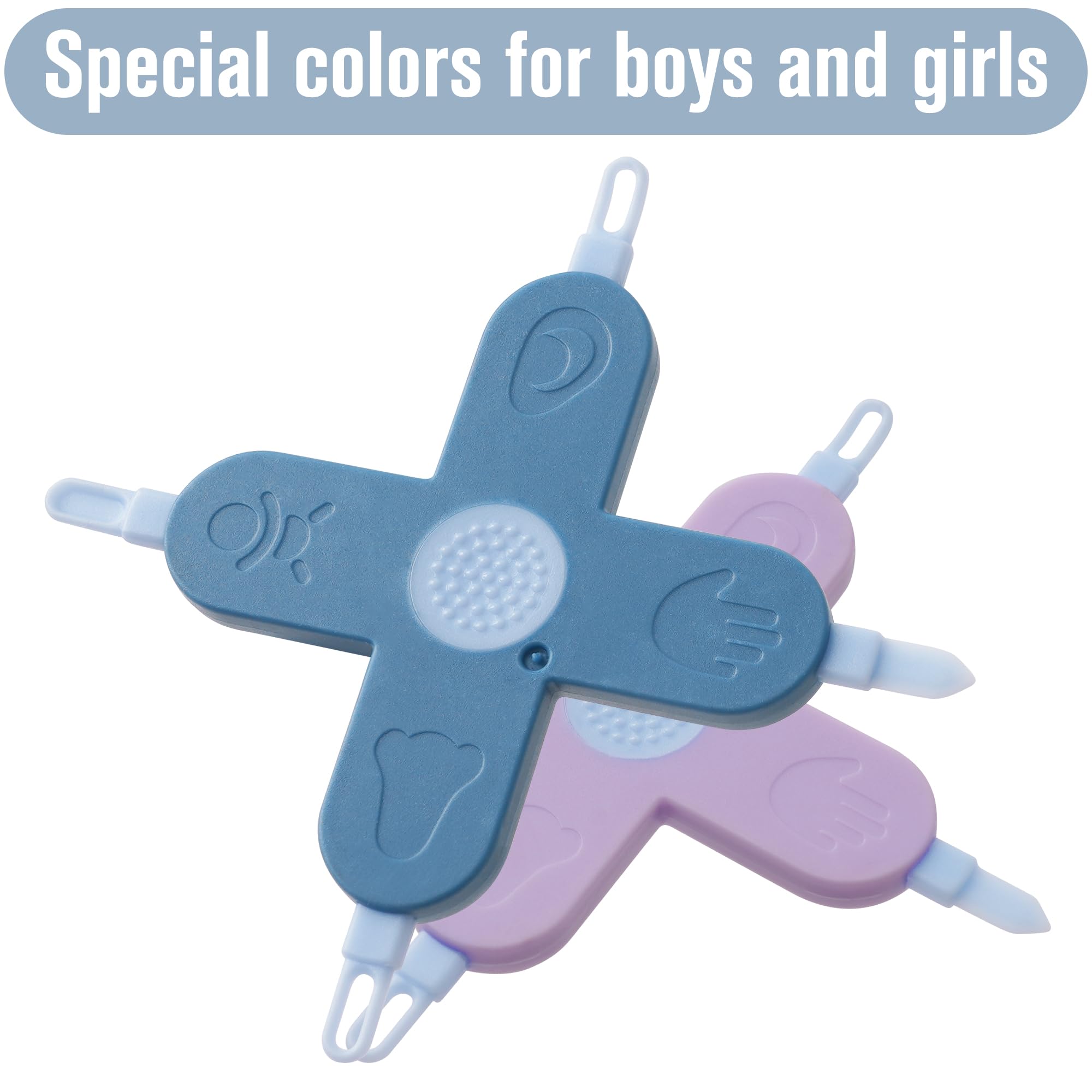 Doytn purple-blue color adds a friendly look to baby care.