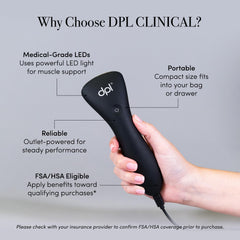 The dpl home-use LED device enables convenient at-home light therapy.