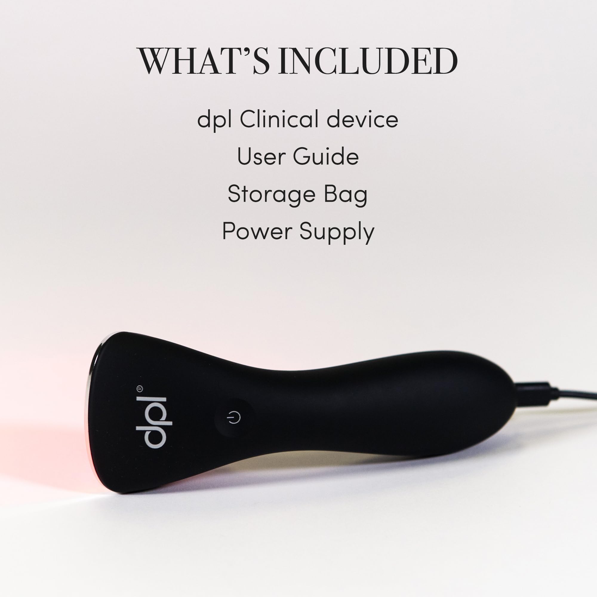 dpl wand applied to arms, legs, or neck for targeted treatment.
