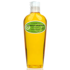 Dr Adorable Calendula oil bottle front shows pure organic infusion for radiant skin.