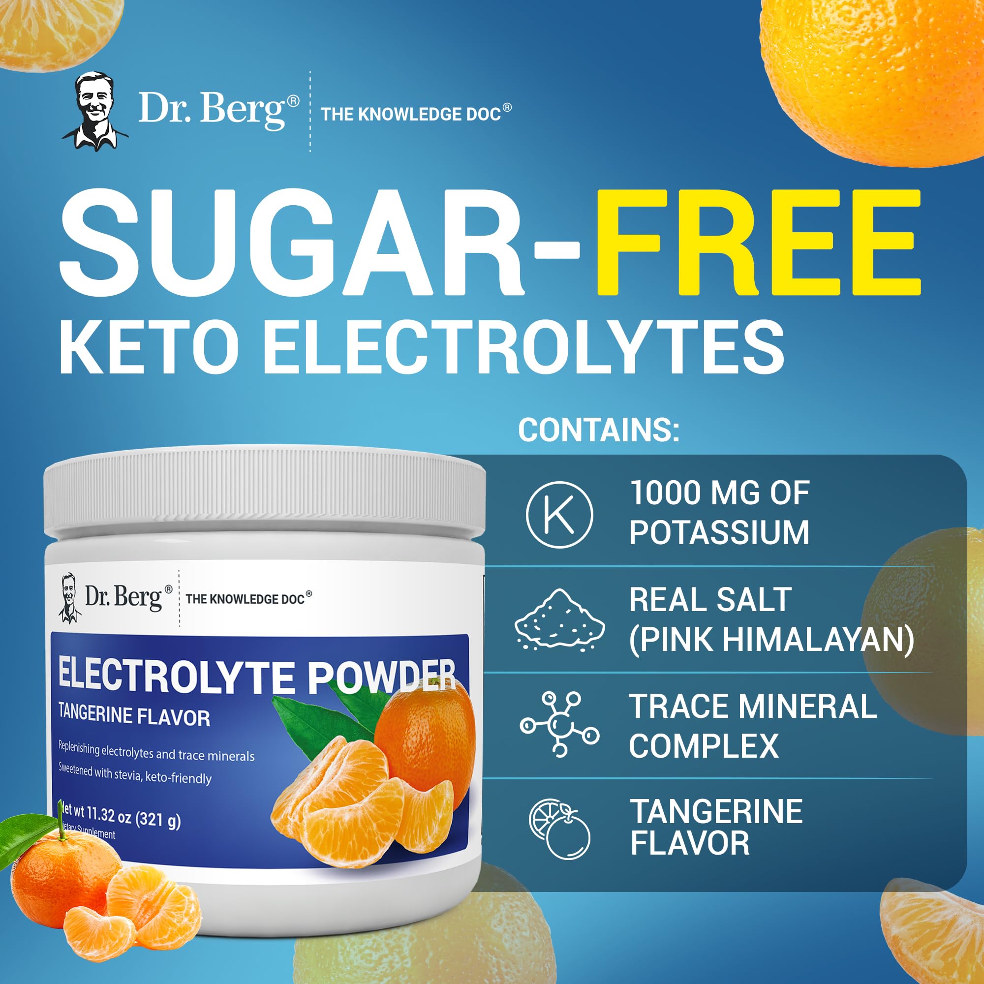 Label highlights 50 servings of keto-friendly hydration powder