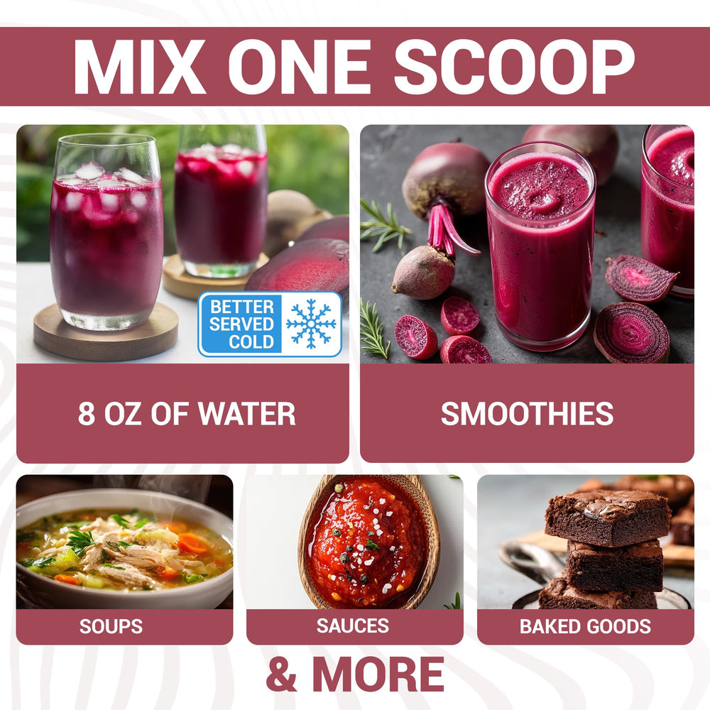 Dr. Berg beet powder label highlights organic, non-GMO ingredients.