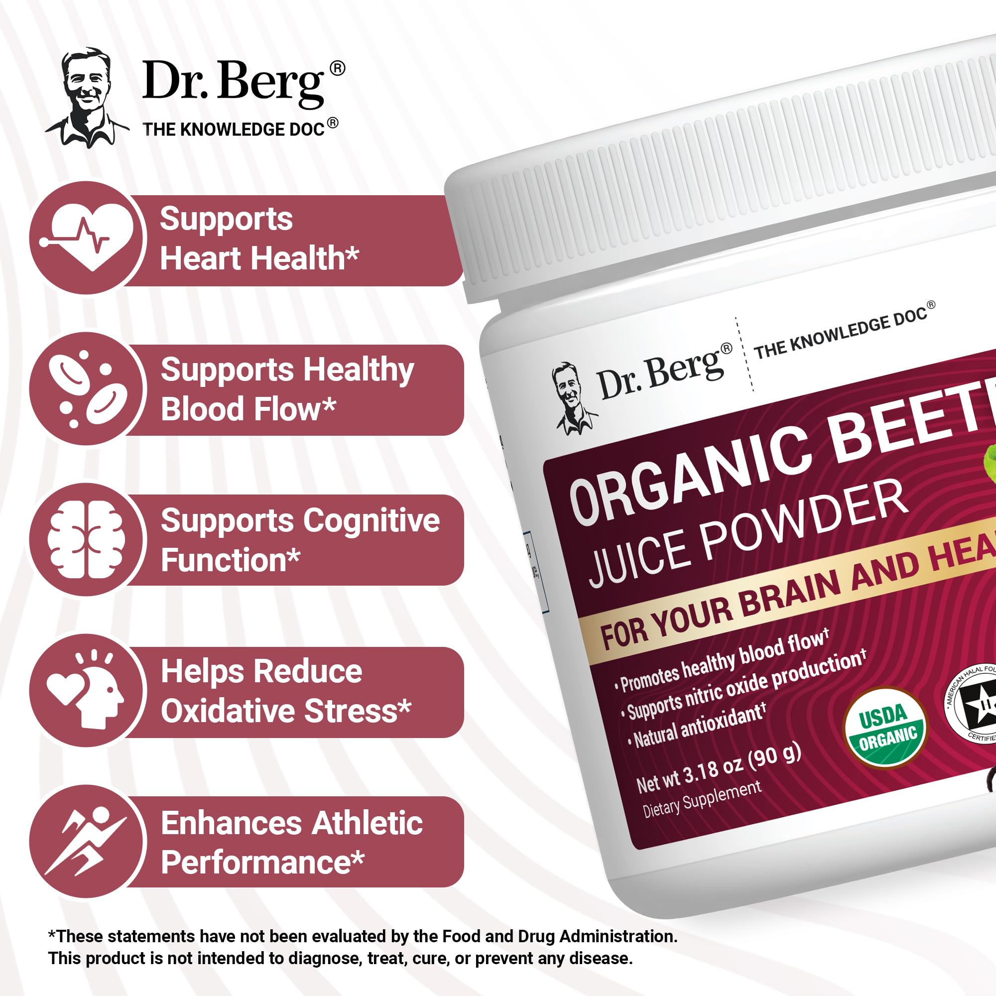 Dr. Berg beet powder sealed bottle ready for freshness.