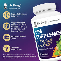 Dr. Berg DIM packaging shows black pepper for absorption