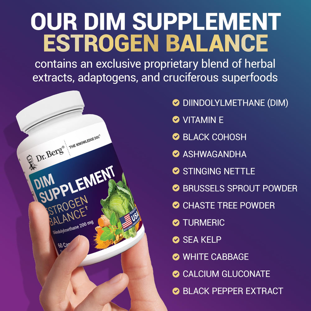 Dr. Berg DIM box designed for menstrual and menopause support