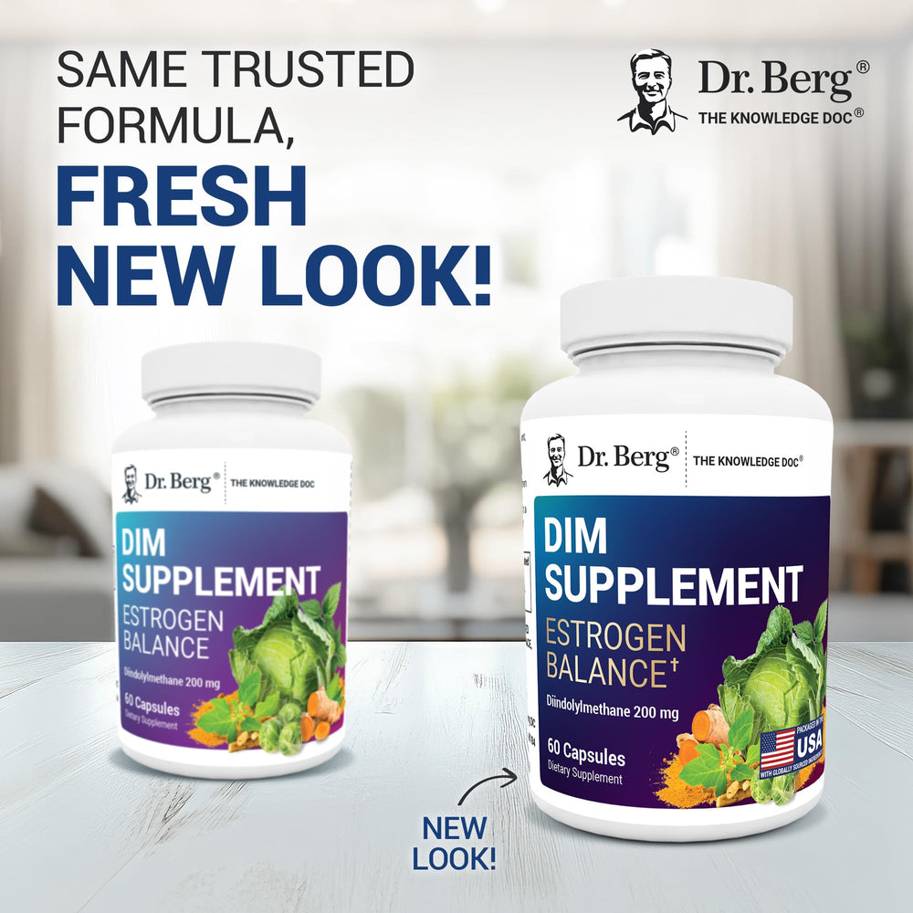 Dr. Berg DIM capsules ready for everyday hormonal balance