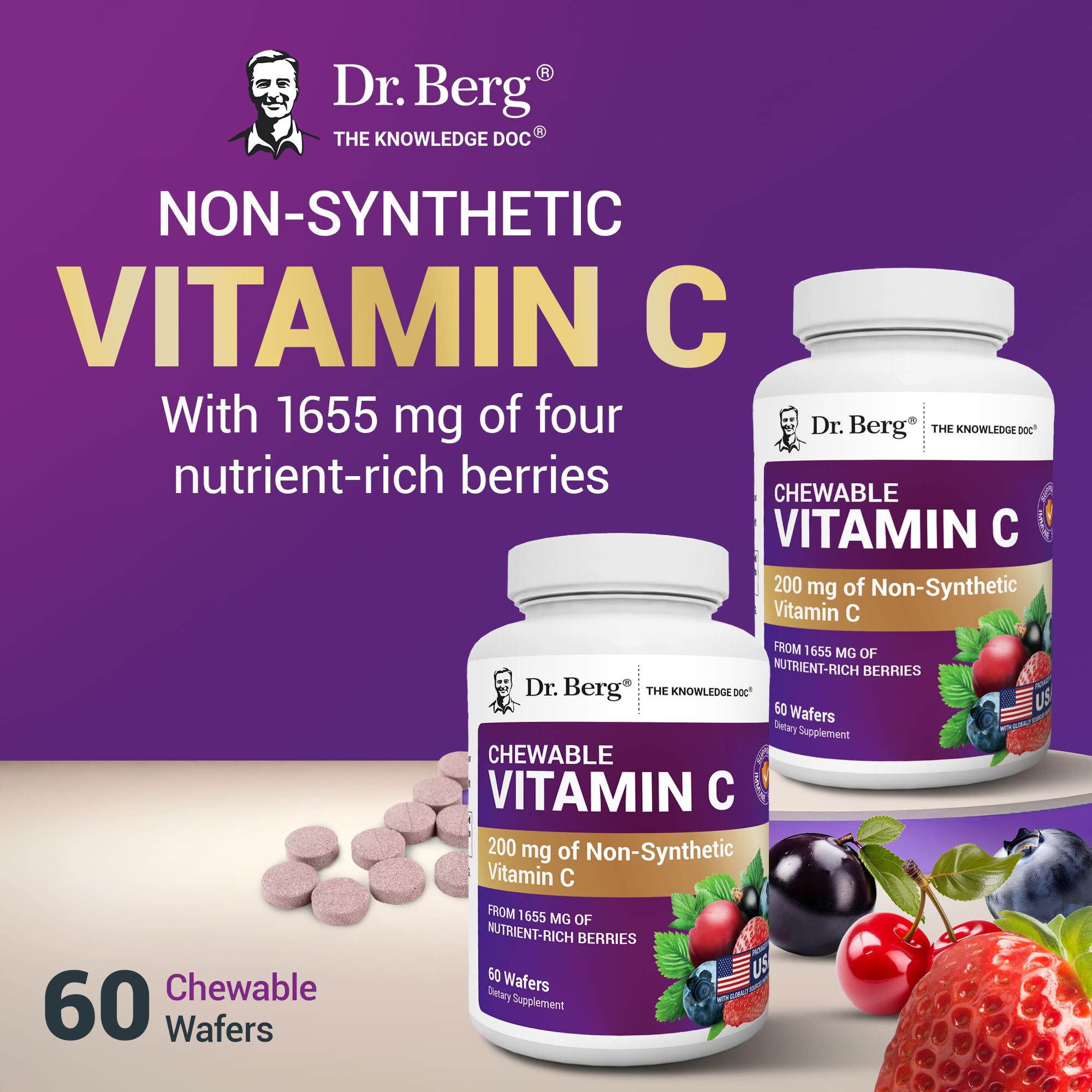 Dr. Berg freeze-dried berry blend preserves potency in wafers