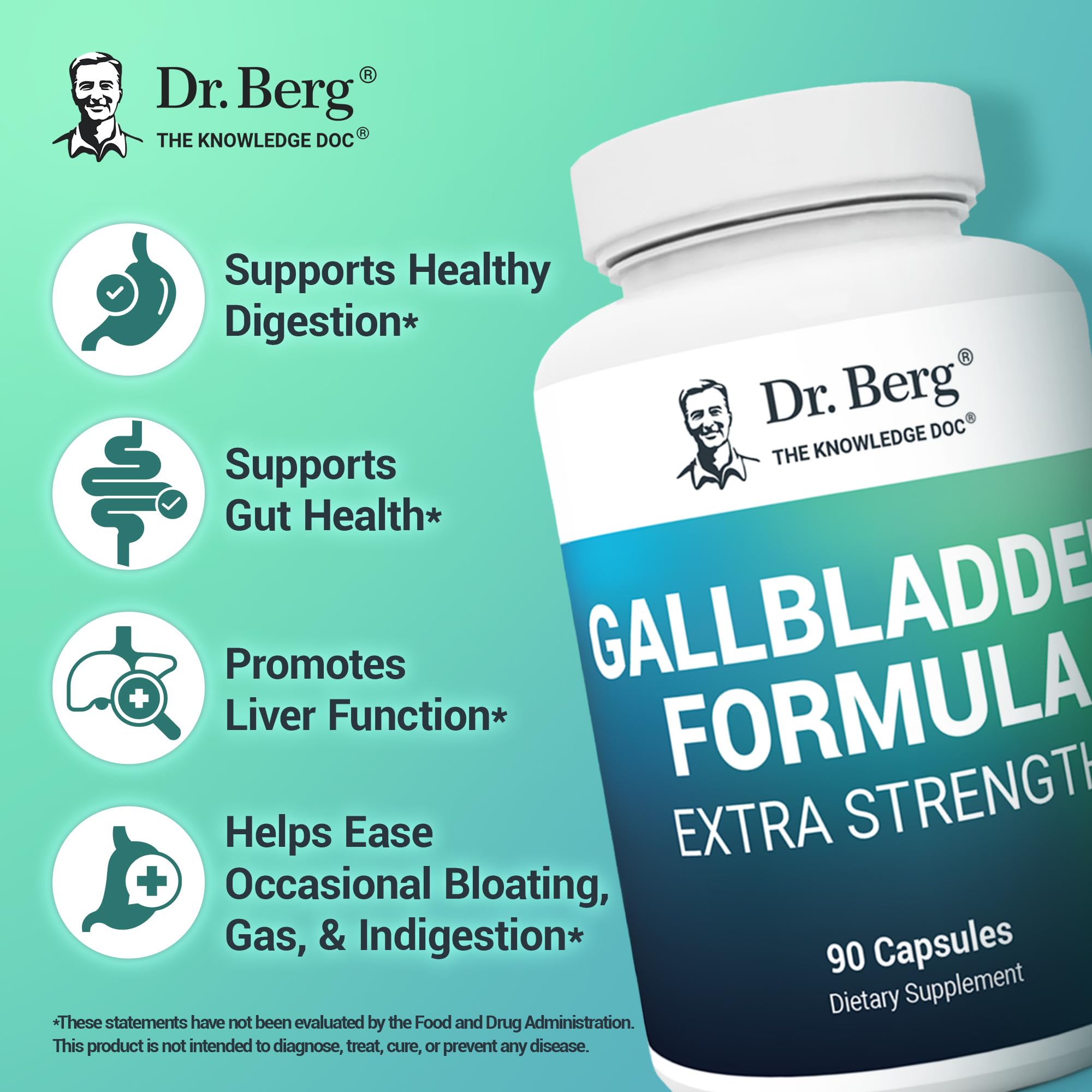 Capsules of Dr. Berg Gallbladder Formula for easy daily dosing