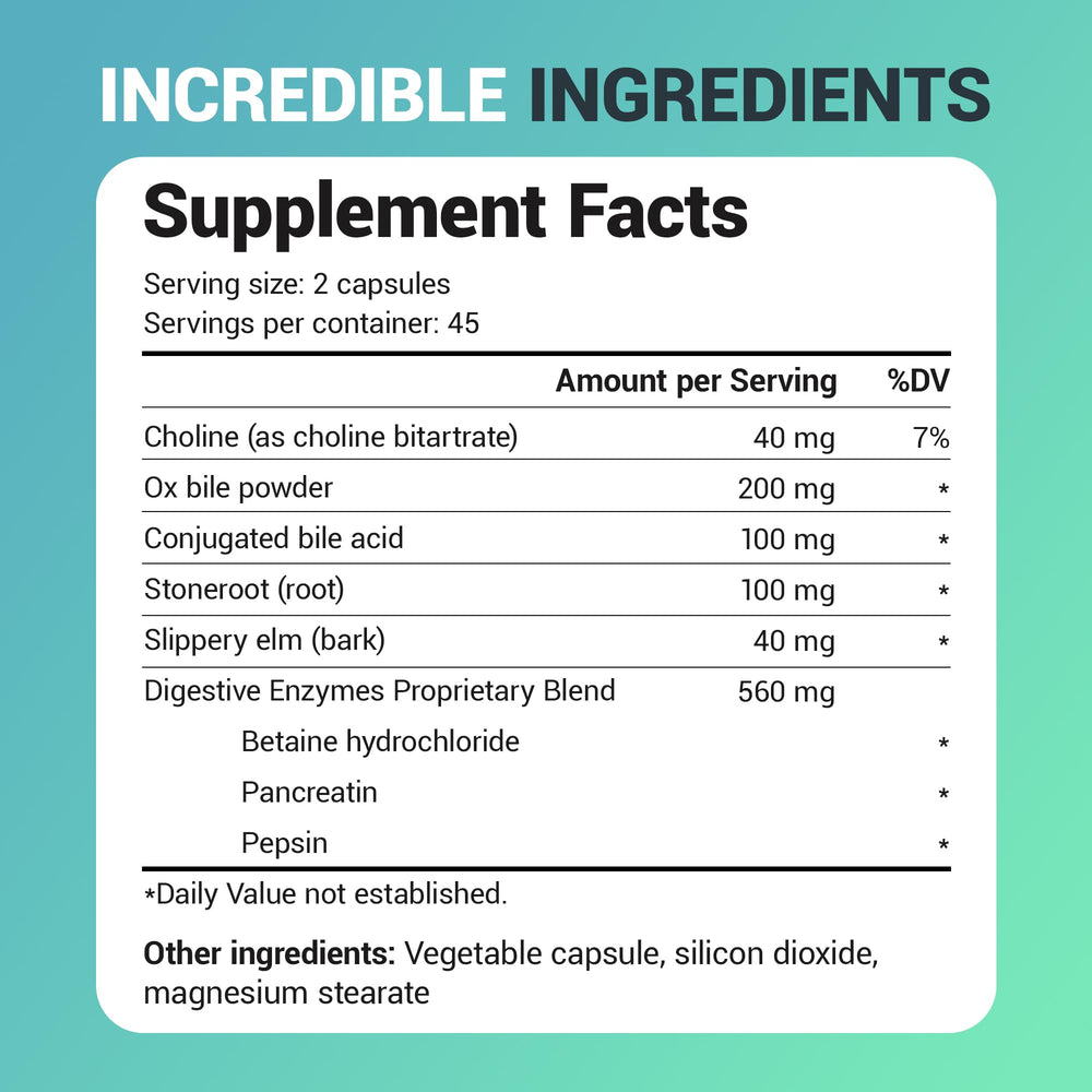 Conjugated bile acids featured in Dr. Berg Gallbladder Formula