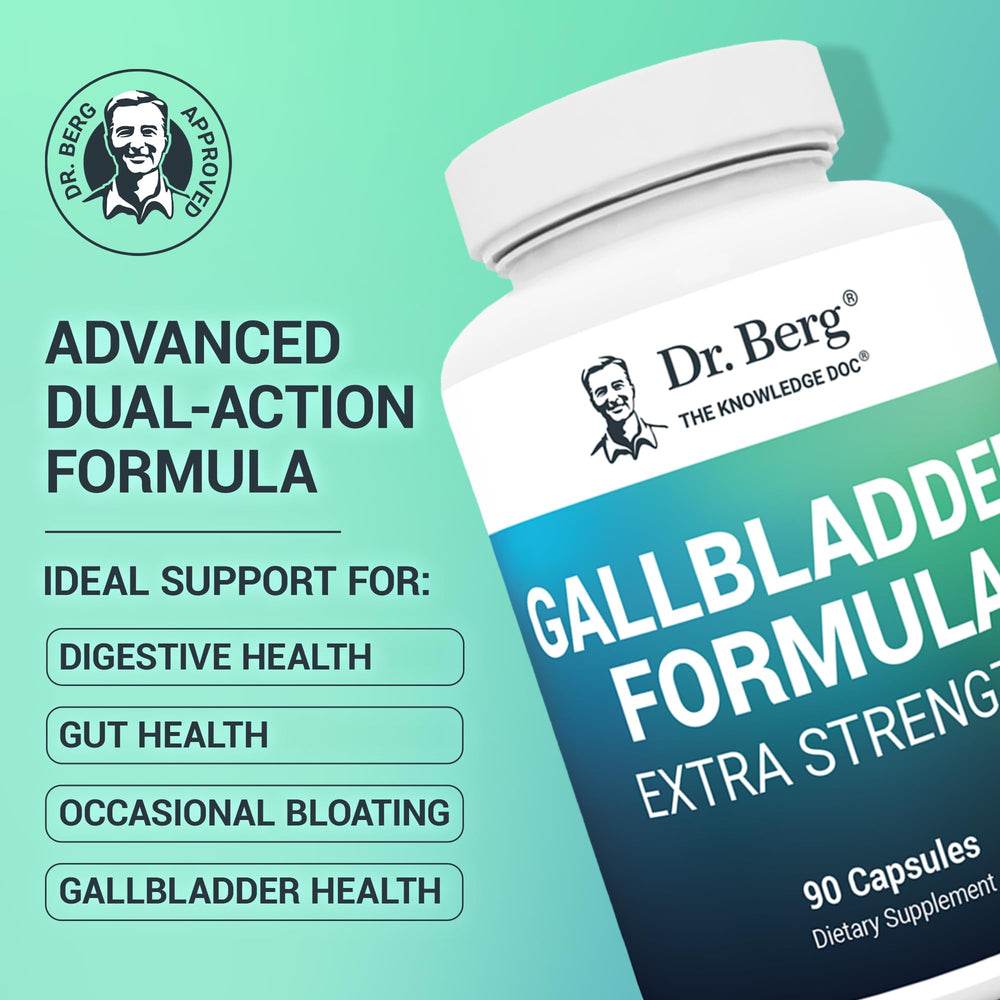Close-up of Dr. Berg Gallbladder Formula label showing key ingredients