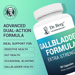 Close-up of Dr. Berg Gallbladder Formula label showing key ingredients