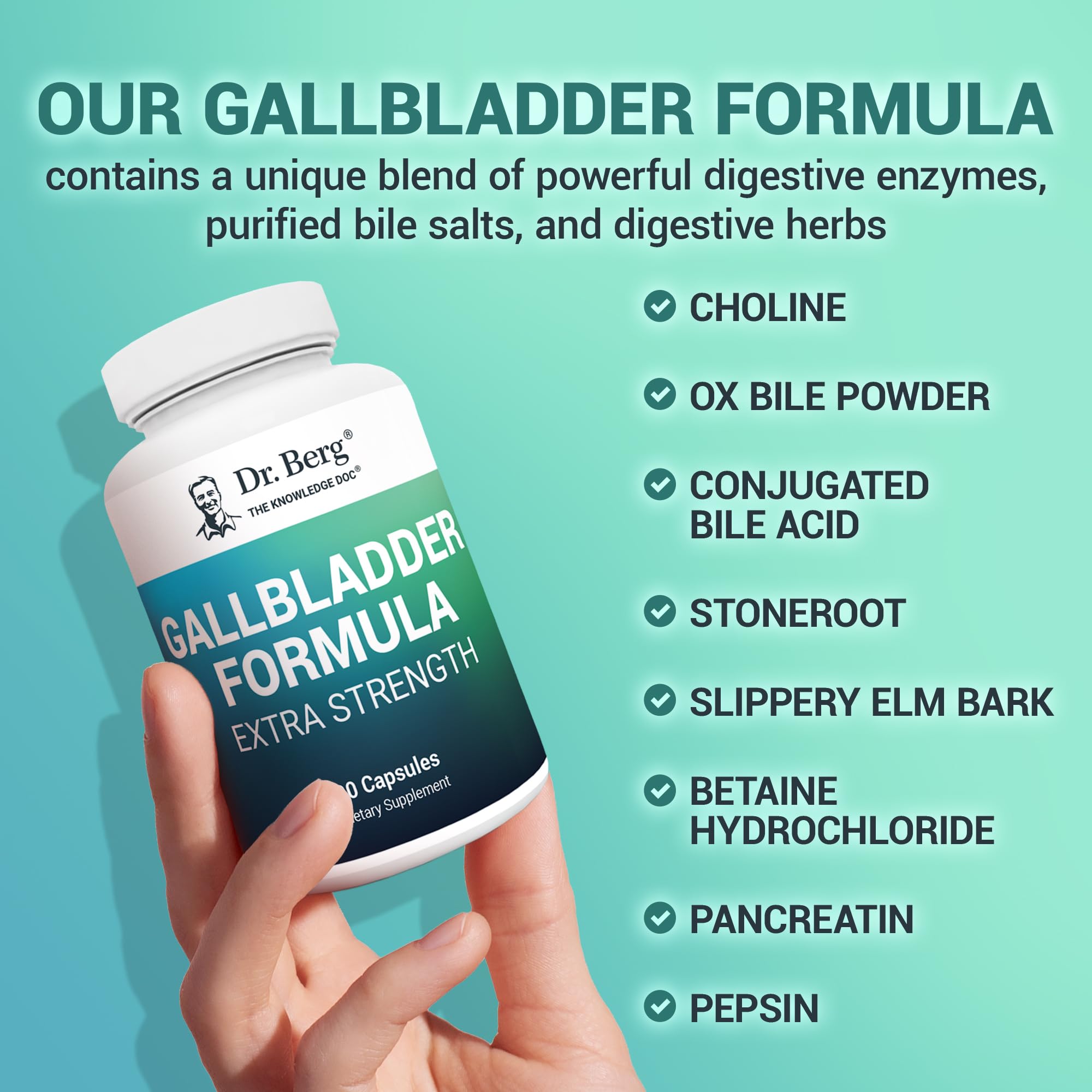 Ox bile powder ingredient spotlight in Dr. Berg formula