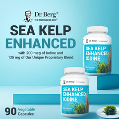 Dr Berg Sea Kelp blend featuring Klamath algae as natural source.