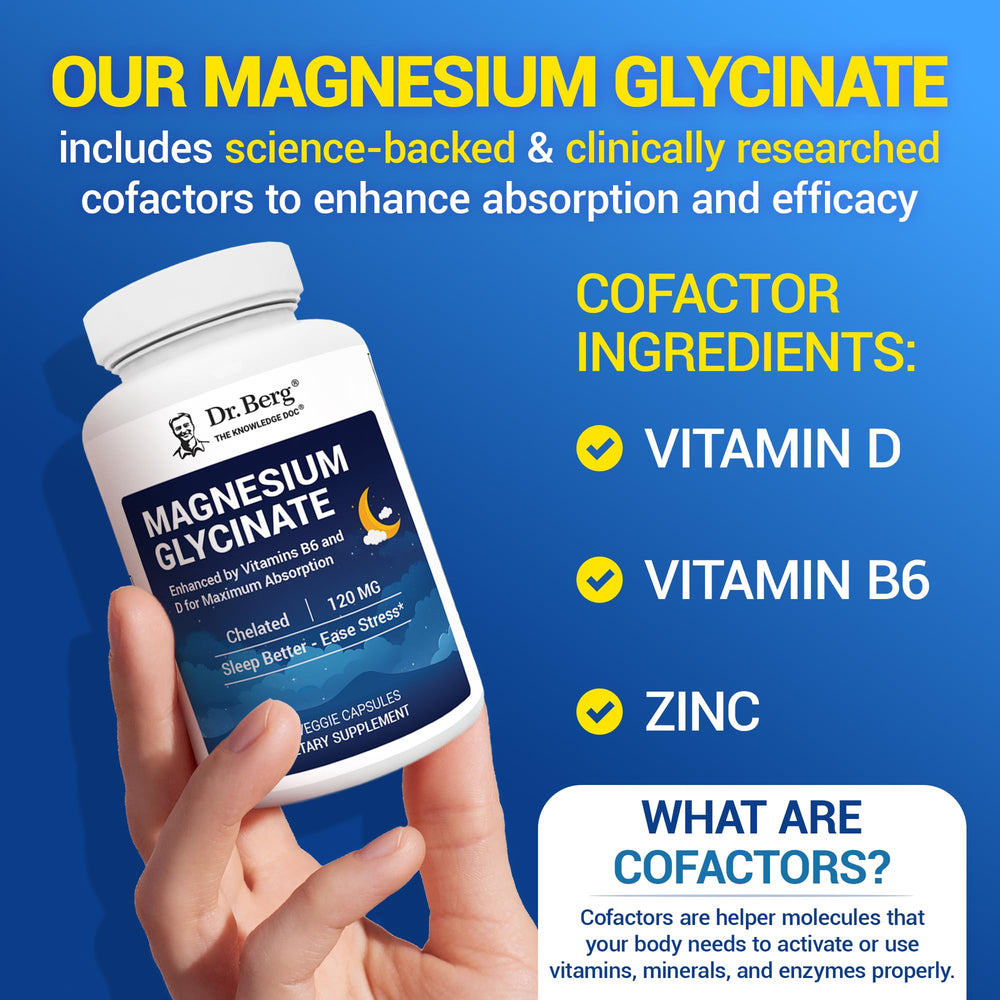 Product label highlights four-in-one formula with magnesium, D3, B6, zinc