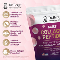 Dr. Berg Multi Collagen Peptides scoop for easy daily dosing.