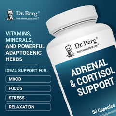 Dr. Berg Adrenal Capsules closeup showing the label