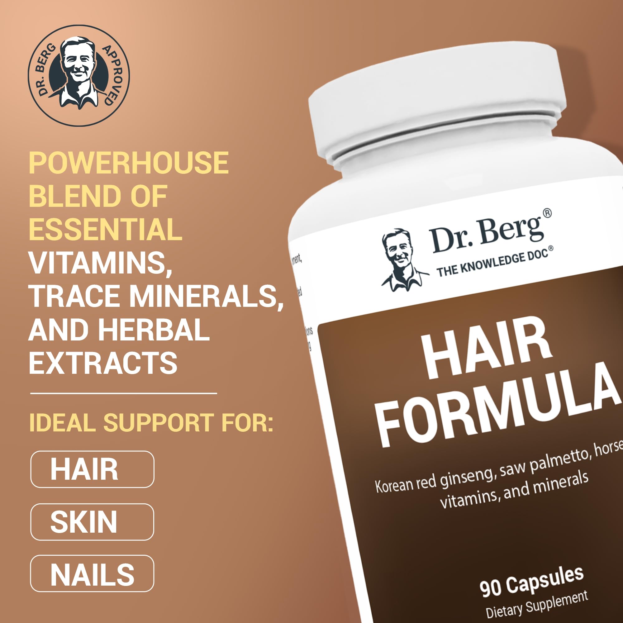 Dr. Berg Nutritionals capsules close-up showing texture for daily care