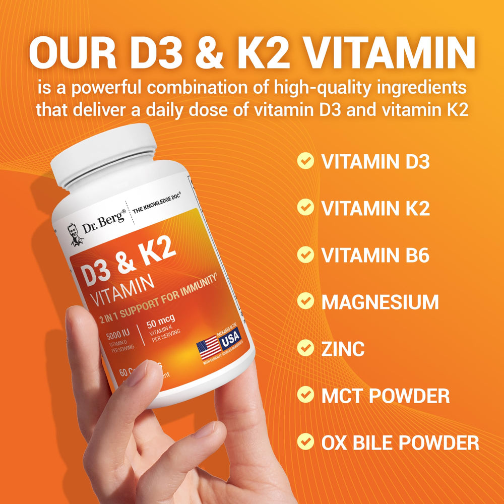 Packaging details of Dr. Berg D3 K2 5000 IU