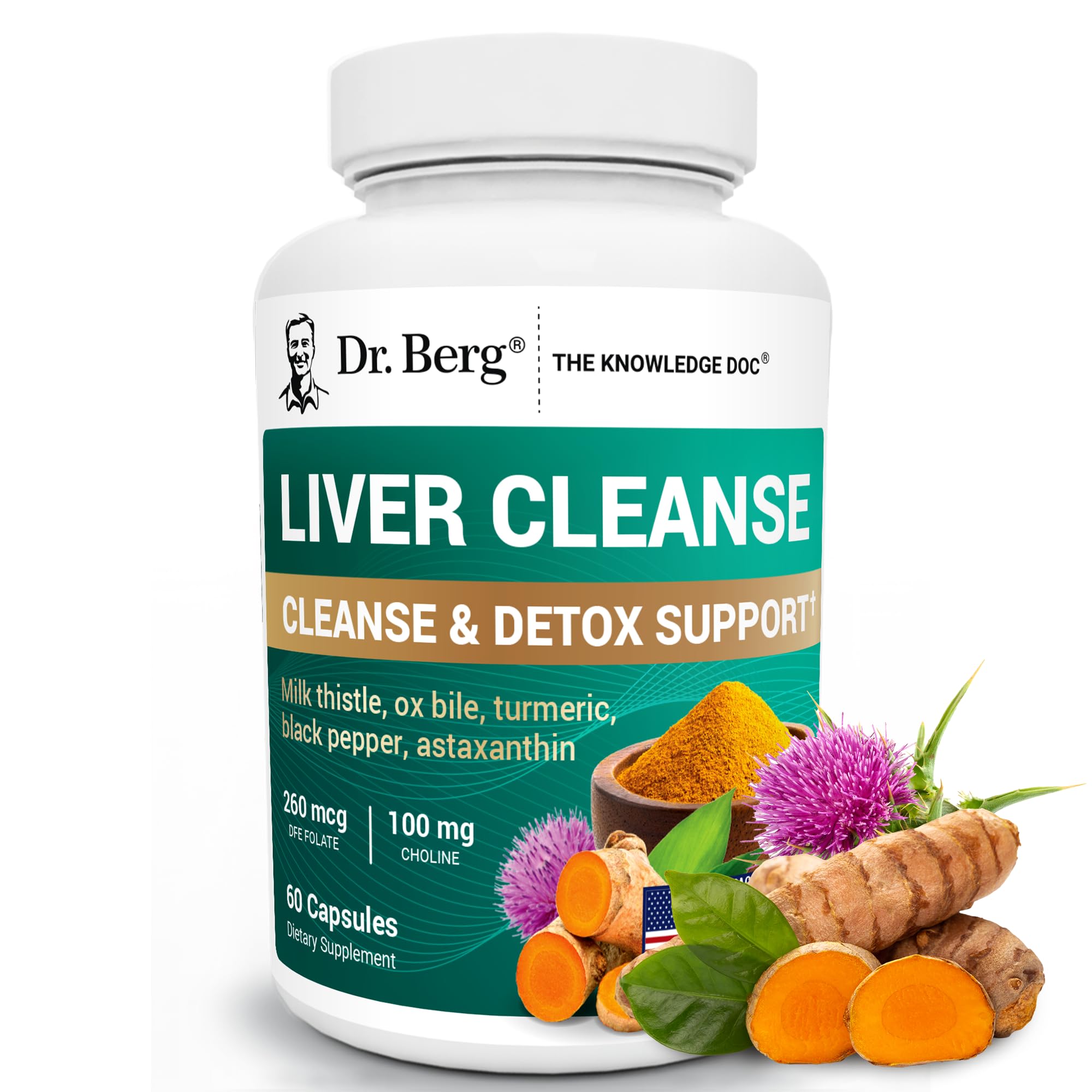 Dr. Berg Liver Cleanse bottle for daily liver support and dosing