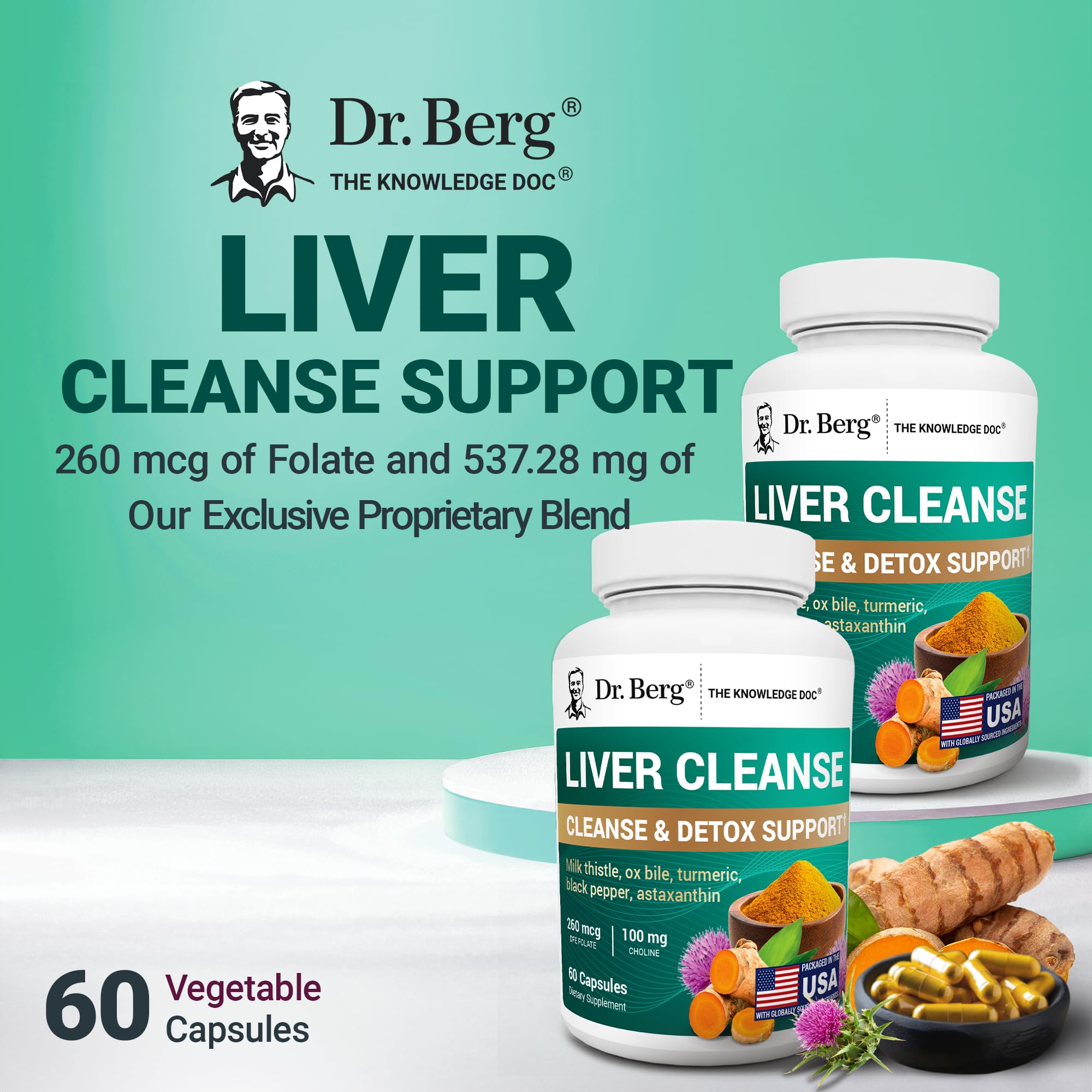 Turmeric root component highlighting earthy profile in Dr. Berg Liver Cleanse