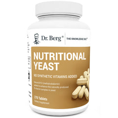 Dr. Berg Nutritionals yeast tablets with vanilla flavor in packaging for daily use